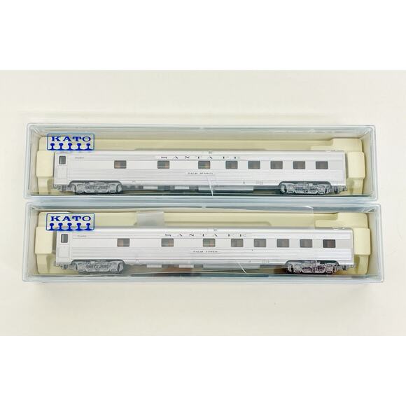Kato N Santa Fe Super Chief *Lighted* 4 Car Add-On Set C 106-6004 New - Picture 3 of 8